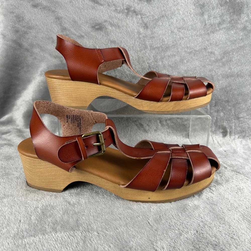 Universal Thread Womens Cognac Brown Fisherman Clog Sandals F16767013 Size 10